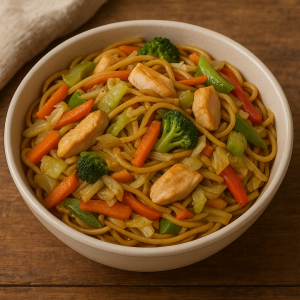 Chow mein au poulet