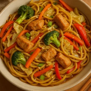 (végé) Chow mein au végéPoulet